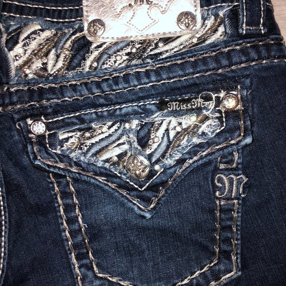 Miss Me Embellished Dark Wash Boot Cut Jeans - Picture 4 of 8
